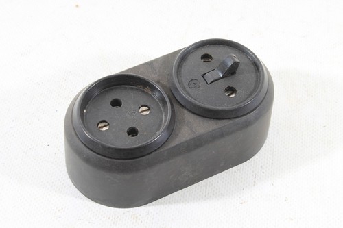 Old Bakelite Socket Combination Toggle Switch Exposed Ap Type - Picture 1 of 5