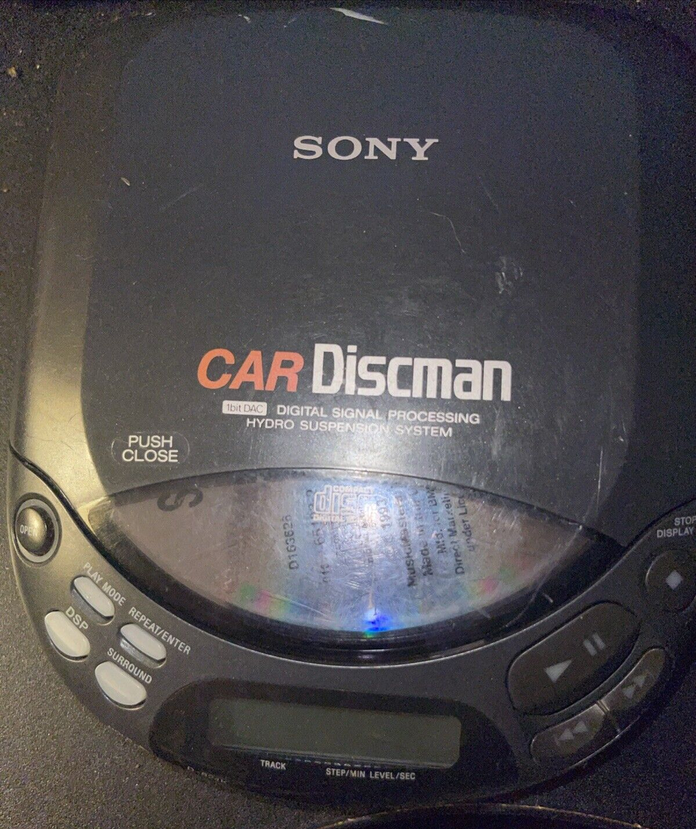 Sony Car Discman D-826K 90s Portable CD Player READS DISC BUT DOES
