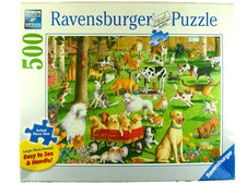 Ravensburger  At the Dog Park 500 Large Piece Format Jigsaw Puzzle art COMPLETE