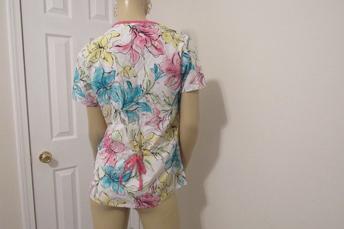 Uniforme exfoliante Dickies para mujer, profesional médico, estampado floral de algodón, talla: XS - Imagen 7 de 12