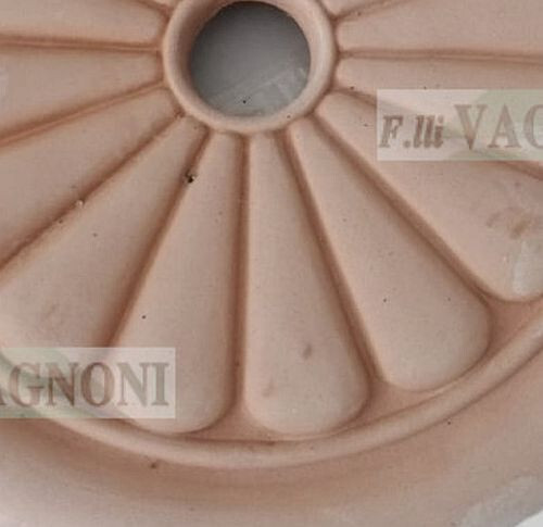Rosone Terracotta fontana murale 25cm a parete muro giardino fontanella terrazzo - Foto 3 di 4