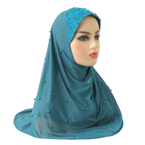 One Piece Amira Muslim Women Hijab Full Cover Head Wrap Scarf Shawl Islamic Arab - Picture 3 of 70