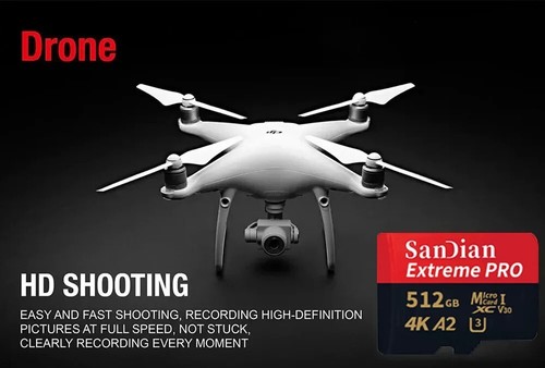 Carte Mémoire U3 4K 512Go TF Flash Card 1To pour Smartphone Caméra Drone - Photo 6 sur 9