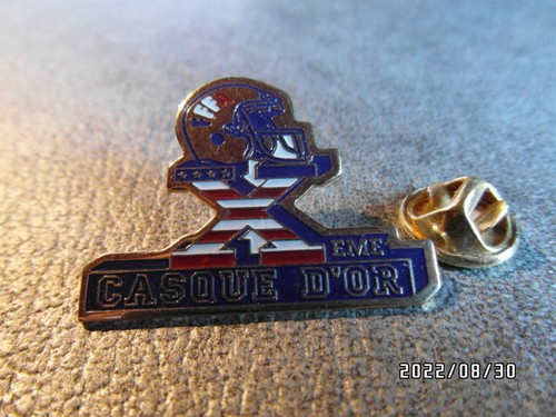 Pin's FFFA Football Américain - 10ème Casque D'Or Français - Vintage Laiton - Neuf