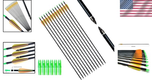 Versatile 30/32inch Fiberglass Arrows with Adjustable Nocks for Target Practice - Picture 2 of 8