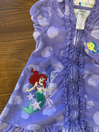 Disney Store Princess The Little Mermaid Ariel Girl Swimsuit Cover Up Purple 3 - Picture 3 of 7