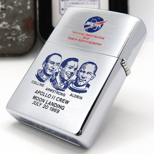 Apollo 11 Crew Moon Landing Engraved Zippo Oil Lighter 2005 Mint Rare - Picture 6 of 11