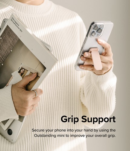 Ringke Outstanding Mini Stand Kickstand 2-Adjustable Angles Grip Support - 第 43/46 張圖片