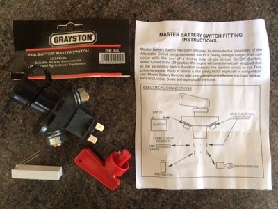 FIA Battery Master Cut Off Switch RS RACE RALLY Kit Car