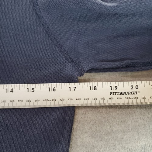 Abercrombie Boys Sweater Large Blue Logo Waffle Knit Long Sleeve Crew Neck Tee - Picture 3 of 8