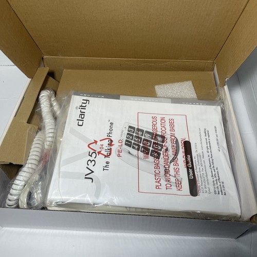 Clarity JV35W Amplified Telephone With Talk Back Numbere New In Box - Bild 4 von 5