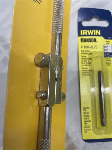 3 Irwin Hanson High Carbon Steel Plug Taps,1- Offset Handle Adjustable Wrench - Picture 6 of 11