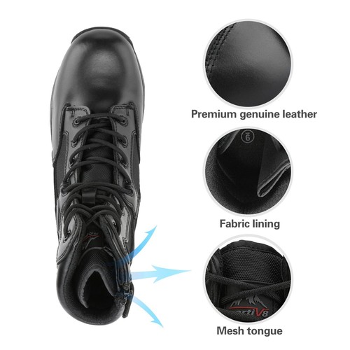 NORTIV 8 Herren Militär Taktische Arbeitsstiefel Wandern Motorrad Kampf Trail Schuhe - Bild 10 von 31