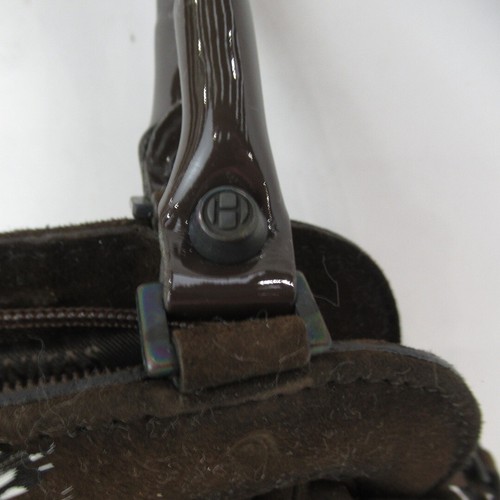 Hispanitas Handbag Size Small Brown Women's Vintage Flower Design Preloved - Picture 8 of 24