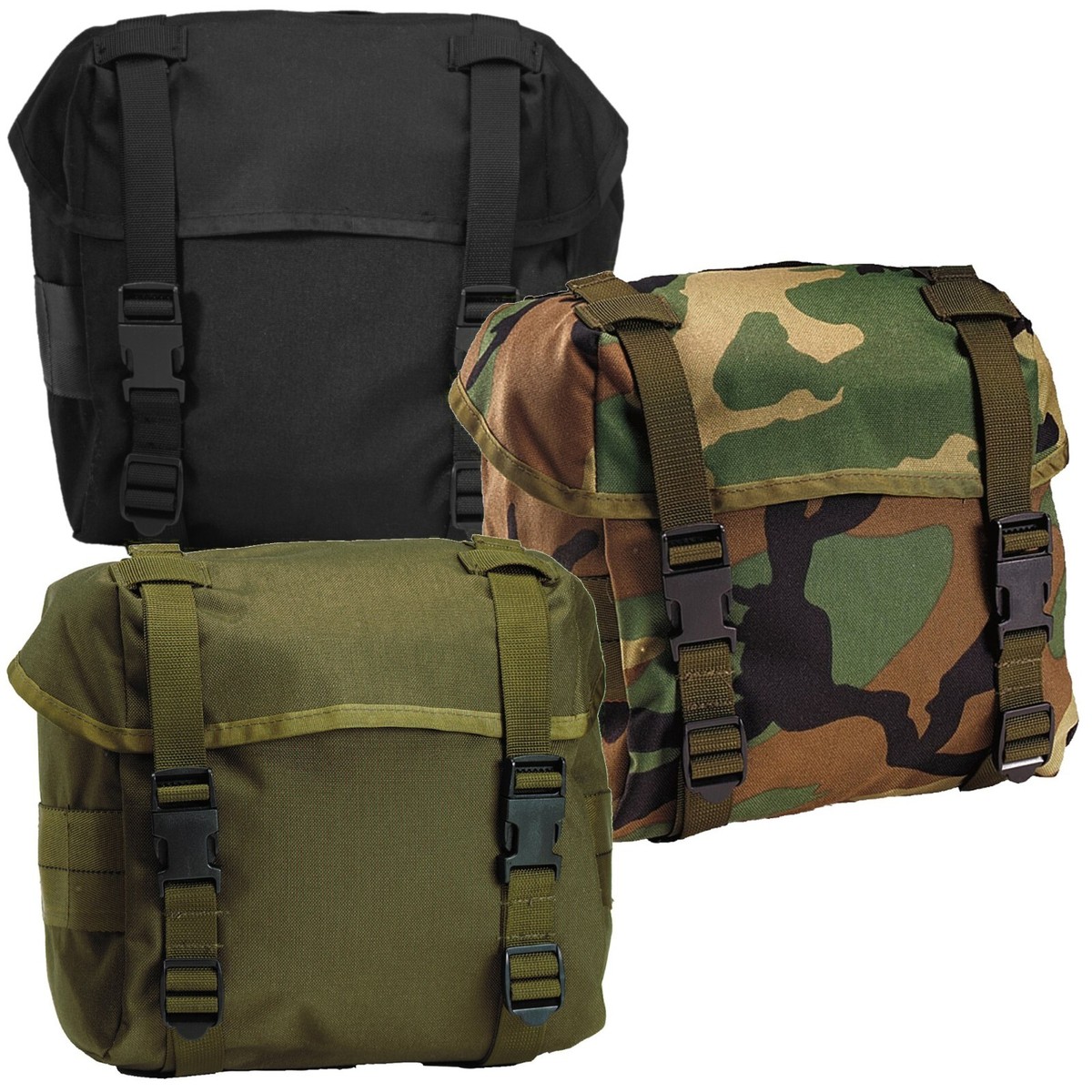 Butt Packs - G.I. Type Enhanced Nylon Butt Packs - OD, Black,Camo