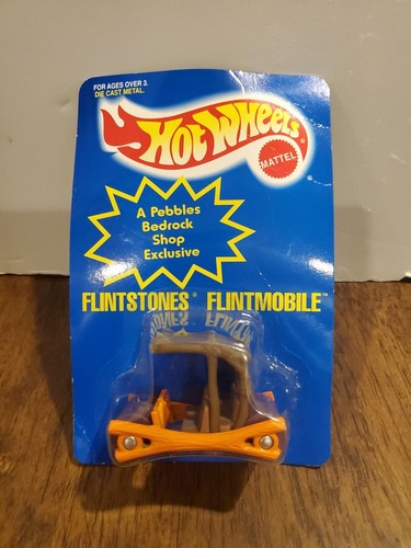 Vintage 1994 Blue Card HOT WHEELS Changing Color FlintMobile Flintstones New - Picture 4 of 13