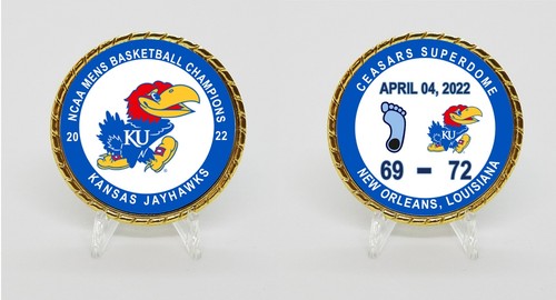 Kansas Jayhawks 2022  Mens Basketball Championship Coin - Bild 3 von 5