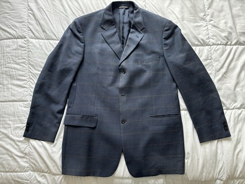 Coppley Ermenegildo Zegna Abrigo Deportivo Traje Chaqueta Blazer 100% Lana Cuadros 44 Alto - Imagen 2 de 24