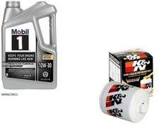 Mobil1 10W30 Full Synthetic Engine Oil - 5 Quarts w/K&N HP-1017 Oil Filter