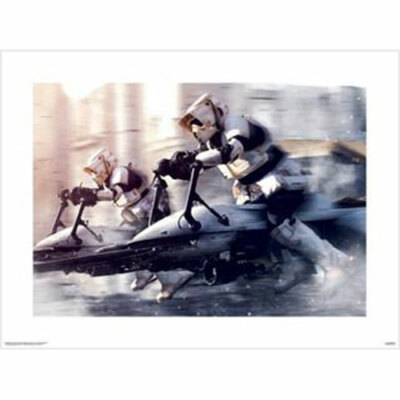 Star Wars The Mandalorian Biker Scout Race Poster 60x80cm New Art Print Ebay