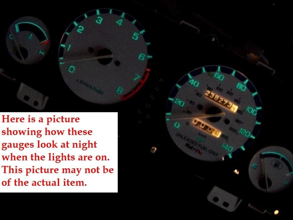 Se adapta a medidores brillantes cara blanca Honda Accord 94-97 transmisión automática y manual Foto 3 de 4