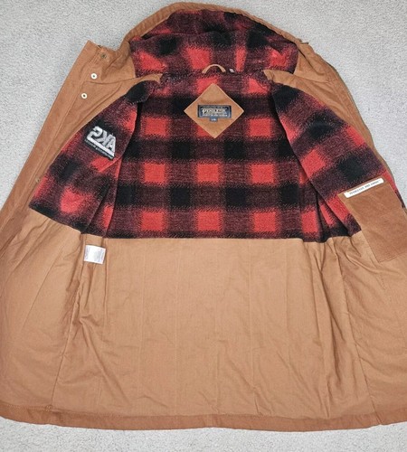 Pendleton Hooded Timber Cruiser Jacket Men's L Whiskey Brown Canvas - Picture 4 of 7