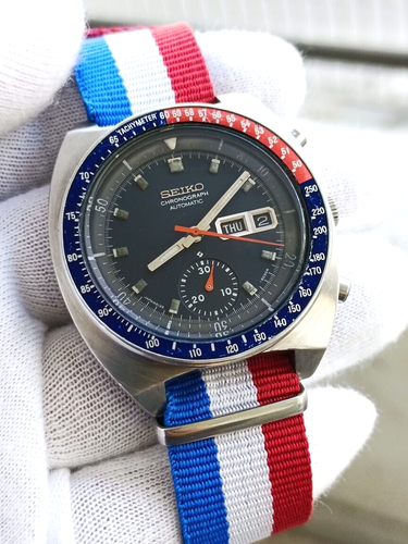 Vintage Seiko 6139-6002 Automatic Chronograph Pepsi Pogue Japan Men's Watch - Picture 2 of 23