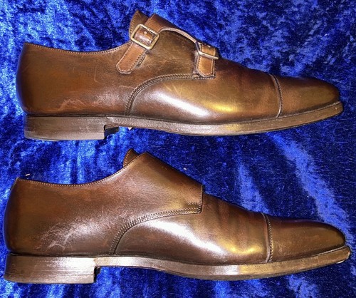 CROCKETT & JONES Lowndes Double Monk Strap Brown Leather Dress Shoes UK 9E Eu 43 - Picture 6 of 11