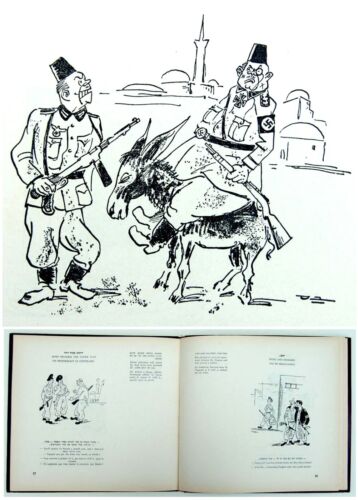 1952 Ebraico ISRAELE CARICATURA LIBRO POLITICA EBRAICA Indipendenza 1948 GUERRA Giudaica - Foto 2 di 15