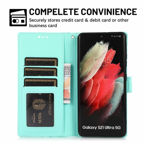 Flower Leather Flip Wallet Case For Samsung S24 Ultra S23+ S22 S21 S20 FE Note20 - Picture 30 of 42