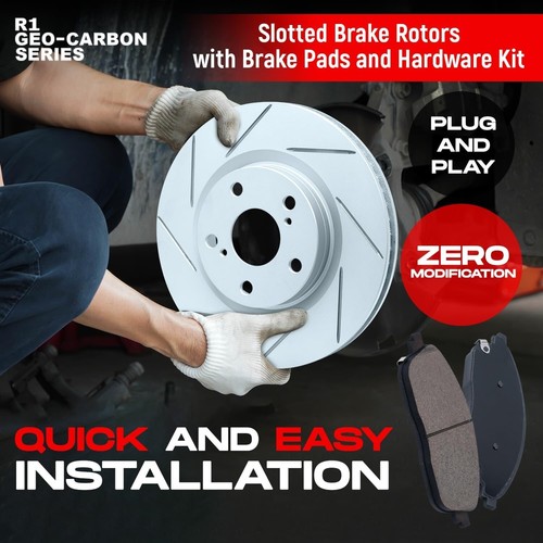 R1 Concepts Front Ceramic Brake Pad & Rotor Kit For 05-08 Porsche Boxster Cayman - Picture 4 of 6
