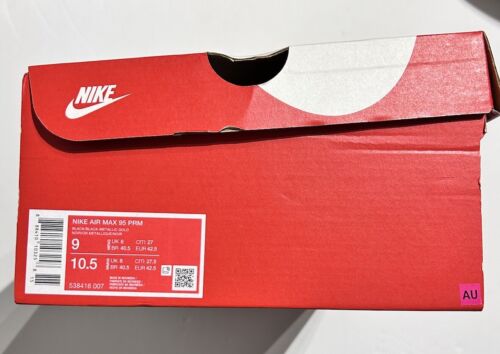 NIKE AIR MAX 95 PRM Size 9 US Men’s Black Metallic Gold Runners Sneakers NEW - Picture 20 of 21