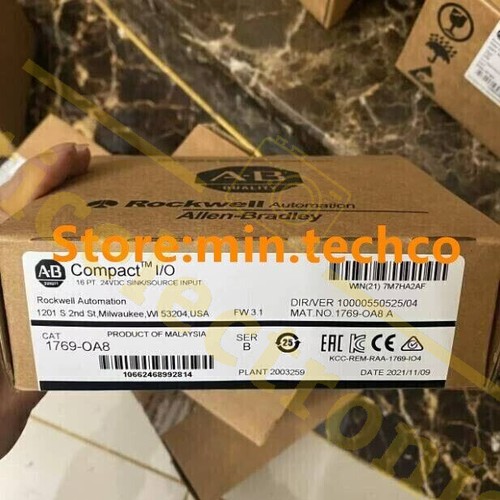 Used Allen-Bradley 1769-OA8 SER B CompactLogix PLC Output Module AB 1769-OA8 - Picture 1 of 3