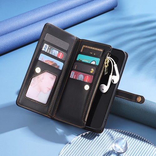 Case Women/Men Zipper Luxury Leather Pattern Stand Wallet Magnetic Phone Cover - Picture 9 of 56
