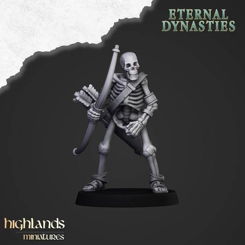 Ancient Skeleton Archers (x10) - Eternal Dynasties | Highlands Miniatures - Imagen 8 de 12