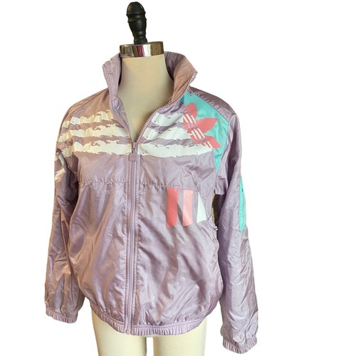 Youth Adidas Purple Retro Y2K wind breaker SIZE 14 - Picture 3 of 7