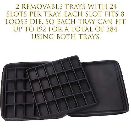 DnD Dice Tray Carry Case - RPG Dice Box Store 384 Dice - D&D Dice Case Dice Bag - Picture 6 of 10