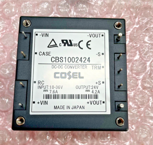 COSEL PN: CBS1002424 DC-DC Converter, IN: 18-36VDC OUT: 24V, 4.2A, 100W
