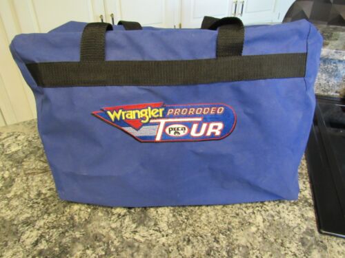 Borsone vintage blu PRCA Wrangler Pro Rodeo Tour - Foto 2 di 11