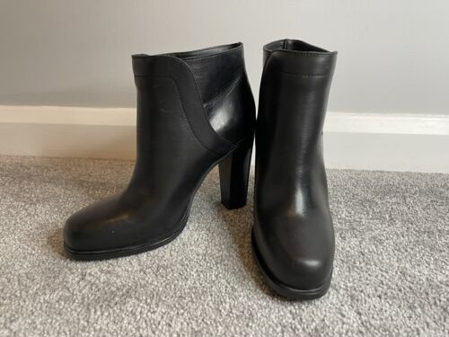 & Other Stories Black Leather Heeled Boots - Size 38/5.5 *Tried On Only* - Picture 1 of 10