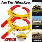 2Pack Heavy Duty Anti-Theft Wheel Clamp Clamps Locks For Caravan Car Van Motor