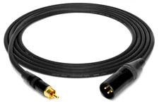 1 to 25'Feet Mogami 2534 Neutrik Gold XLR-M to RCA balance Star Quad Audio Cable