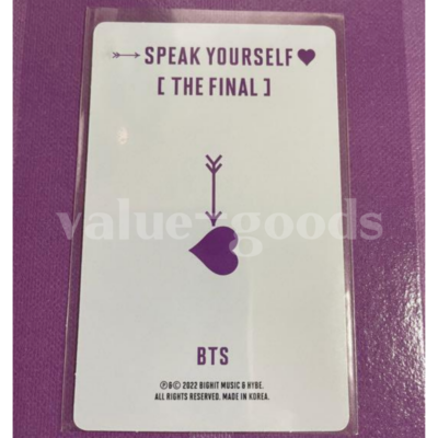 BTS JUNGKOOK 'LOVE YOURSELF : SPEAK YOURSELF' THE FINAL Official