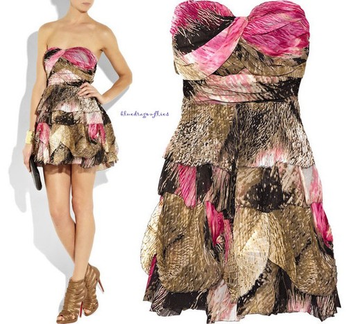 DIANE VON FURSTENBERG DVF $ 575 BRIGHTON Chiffon Rüschen KLEID - Bild 2 von 6