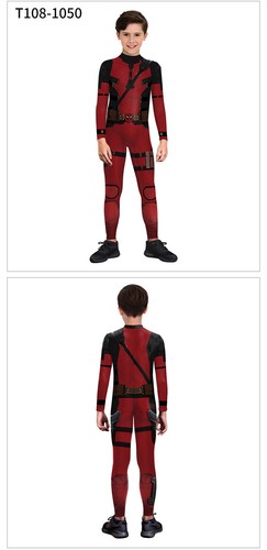 Deadpool Wolverine Game Adult Child Halloween Superhero Jumpsuit Cosplay Costume - Picture 10 of 20