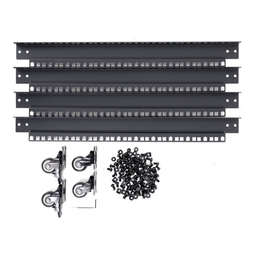 12U-Server-Rack offenem Rahmen mit Rollen 4-Pfosten-AV-Rack Netzwerk-Server-Rack - Bild 11 von 12