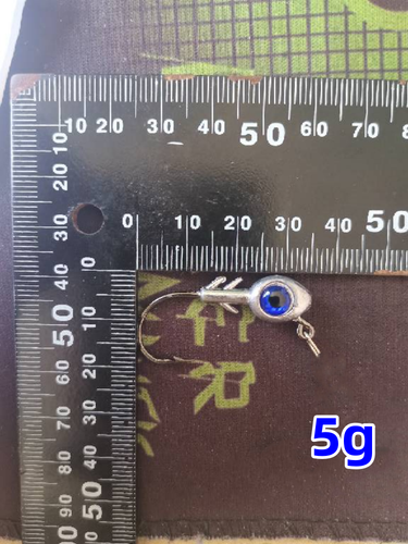 Ganchos de pesca con cabeza de plantilla de ojos grandes 3D 20 piezas para trucha lubina tamaño 1/6 1/4 1/3 1/2 OZ - Imagen 6 de 27