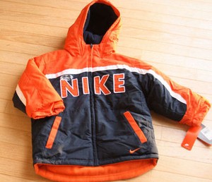 NWT * NIKE * REVERSIBLE HOODED WINTER JACKET / PARKA w/ FLEECE~ BLUE & ORANGE~ 4 | eBay