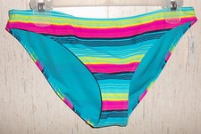 NWT WOMENS Gap Body BRIGHT MULTICOLOR STRIPE BIKINI SWIMSUIT BOTTOM SIZE L