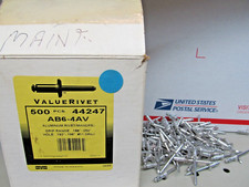 "Box of 450+" Marson ValueRivet 44247, AB6-4AV Aluminum Rivets/Mandrels
